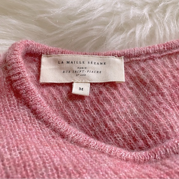 Sezane Pink Women's Sweater Cardigan - Picture 7 of 16